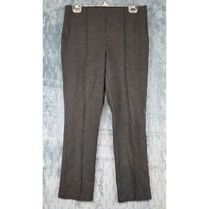 Chicos Pants Women's Sz 4 Gray Ponte Stretch Skinny Seamed Career Casual Minimal